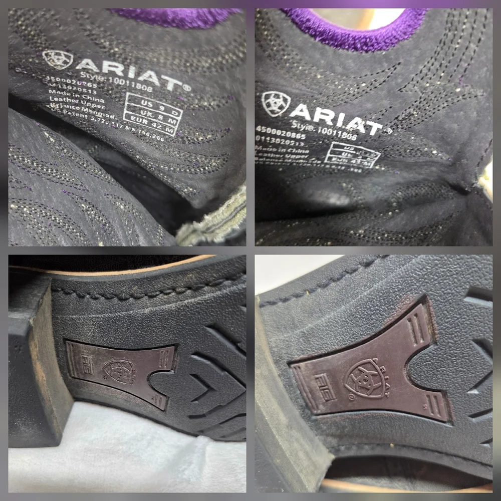 Ariat 10011808 Heritage Roughstock Western Leather Cowboy Mens Boots Size 9 - Picture 12 of 14